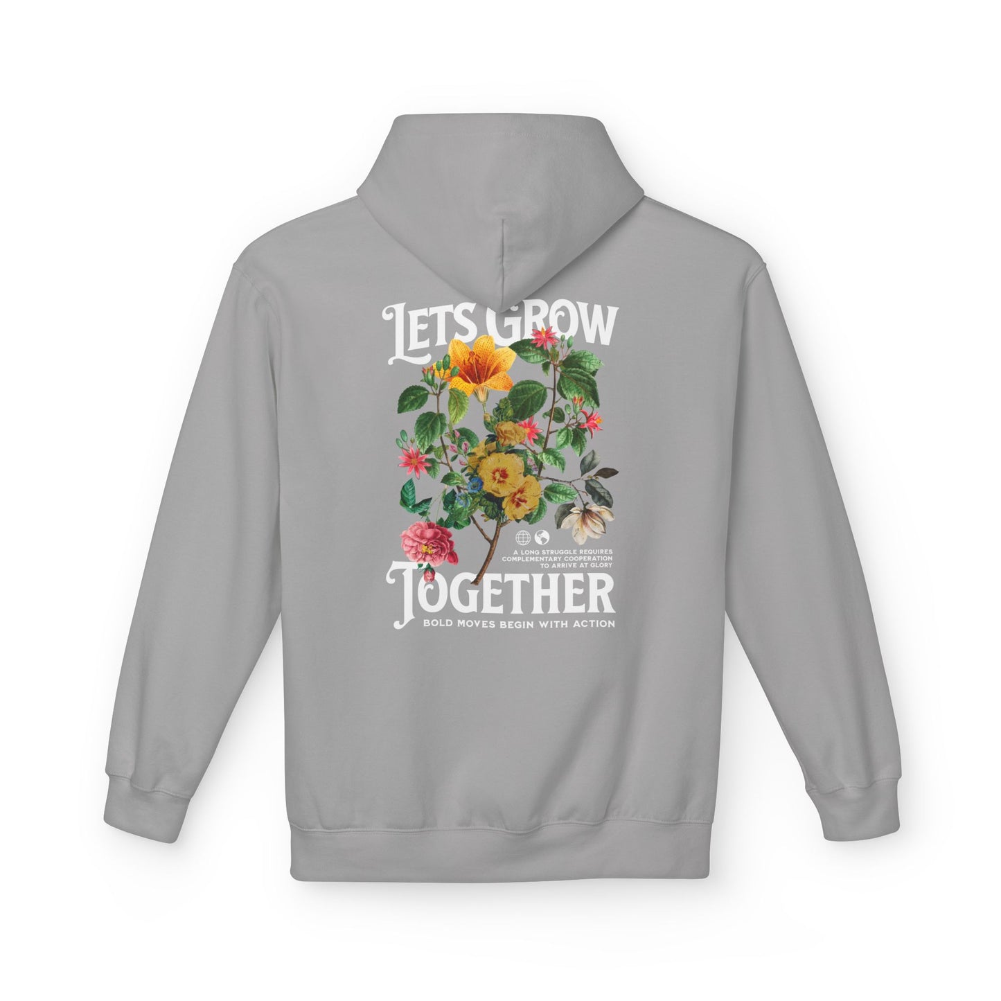 Lets Grow Together Floral Hoodie