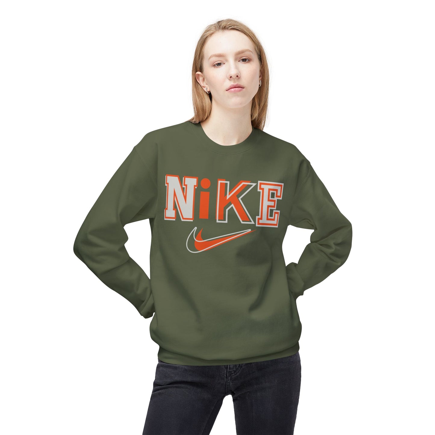 'NIKE' Retro Crewneck