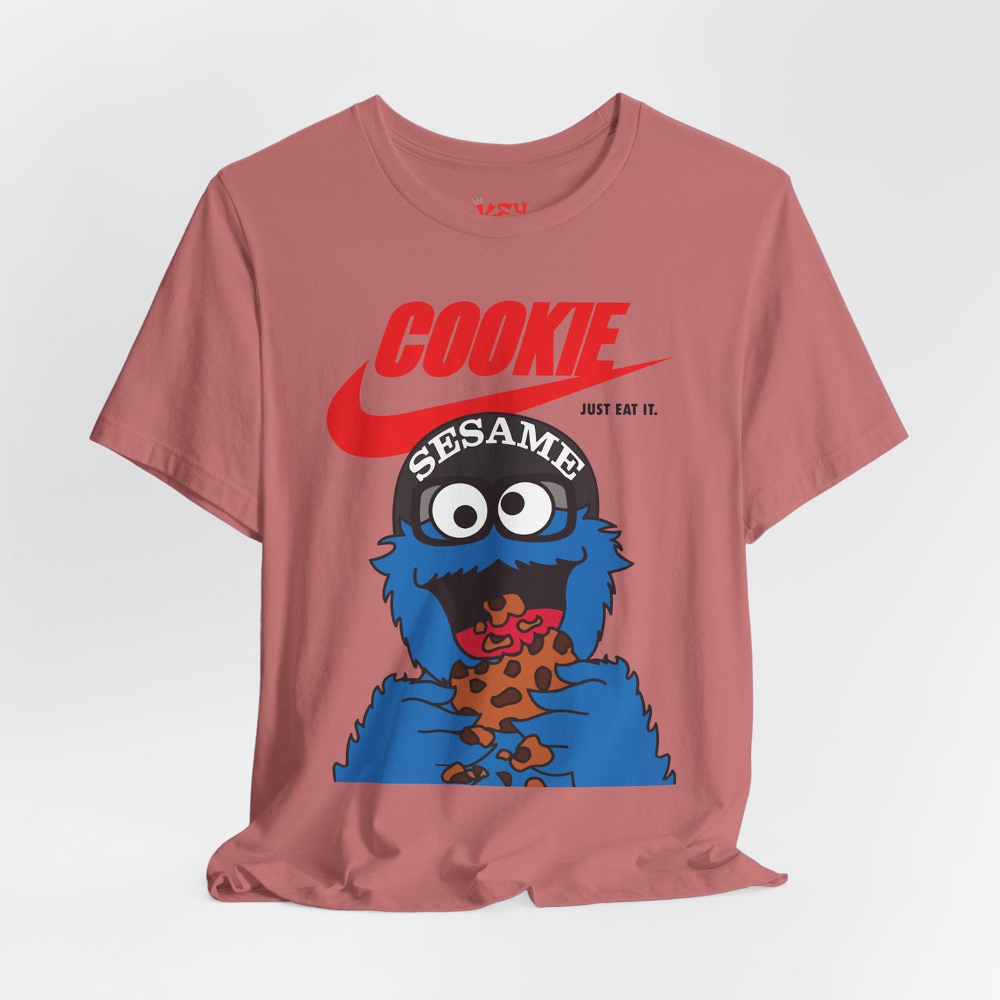Cookie Monster Graphic Tee — "Cookie" Logo & Bite-Ready Sesame Design