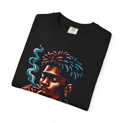 Peace In Motion T‑Shirt — Retro Smoking Portrait Graphic Tee