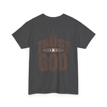 Trust in God Tee — Faith-Based Christian T-Shirt with Crown Graphic