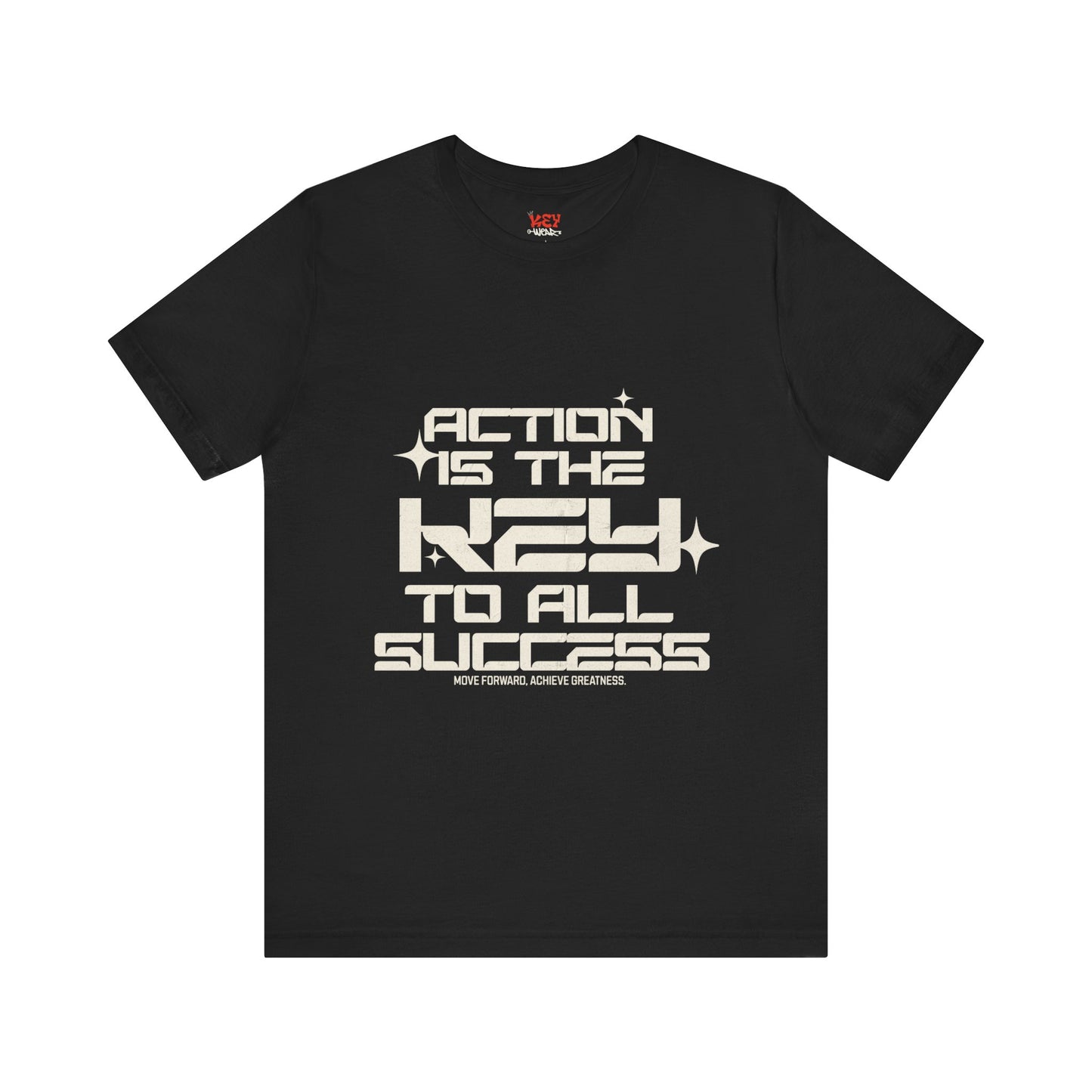 Motivational Unisex Tee: 'Action is the Key to All Success'