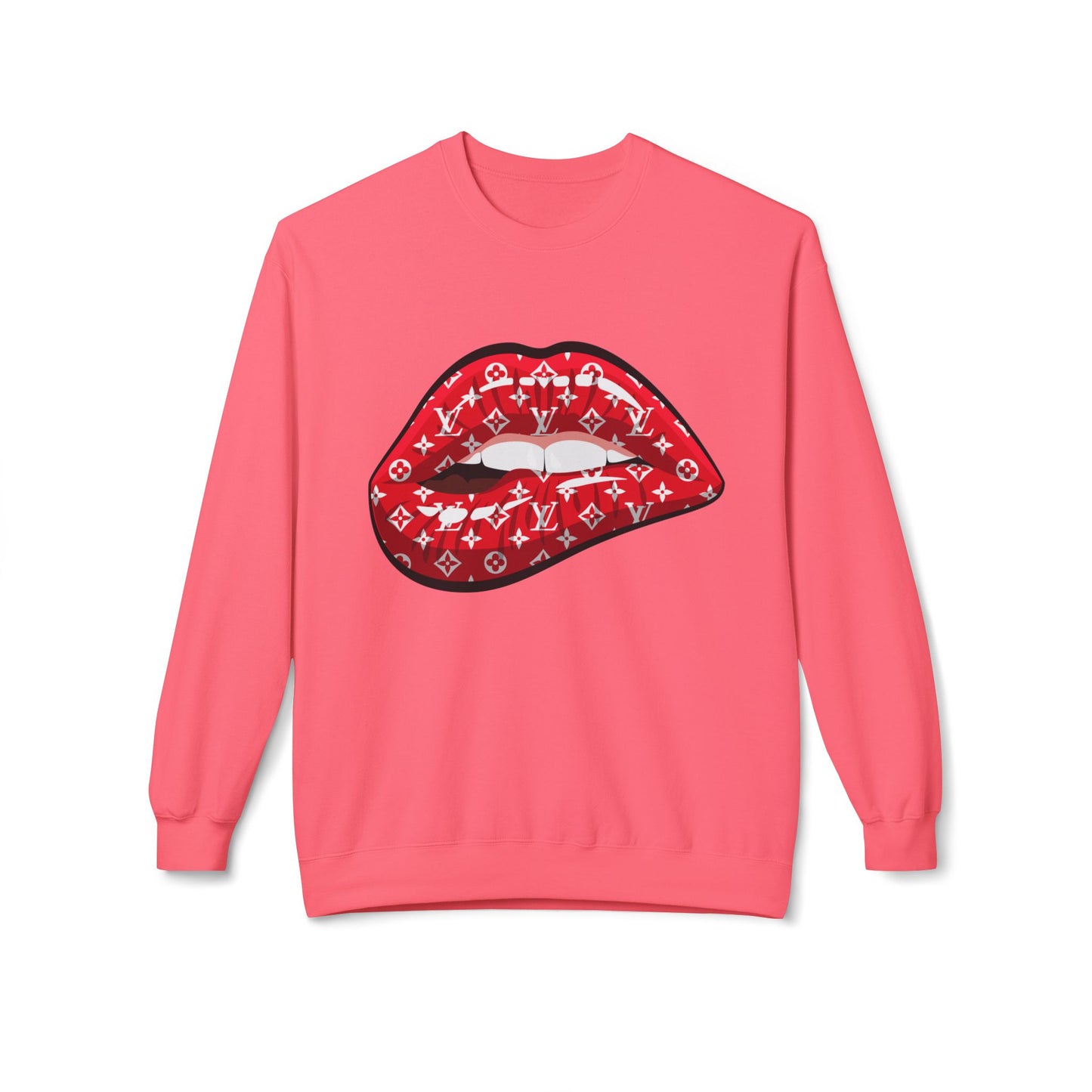Red Monogram Lip Crewneck Sweatshirt