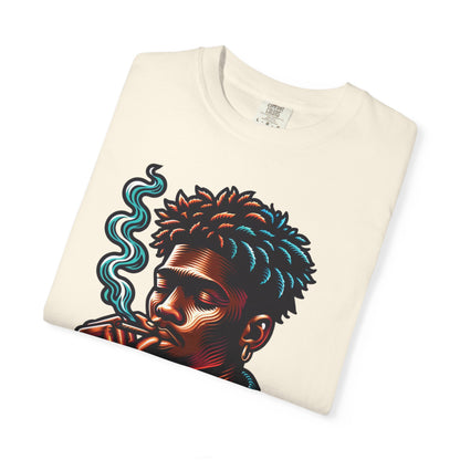 Peace In Motion T‑Shirt — Retro Smoking Portrait Graphic Tee