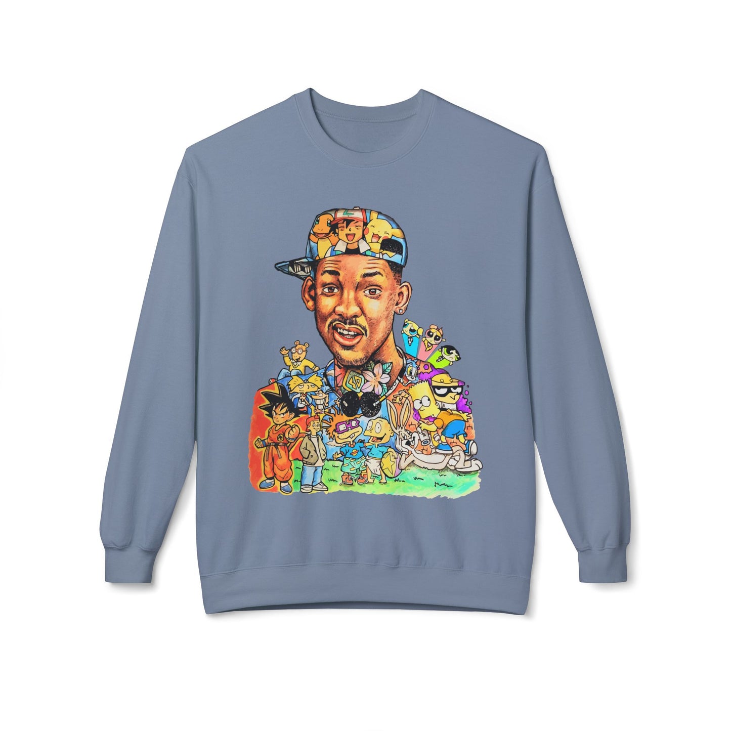 Retro ’90s Cartoon Portrait Crewneck Sweatshirt