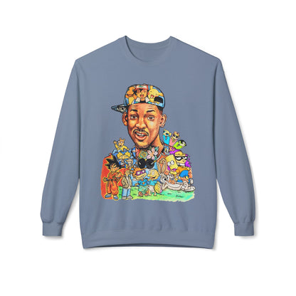 Retro ’90s Cartoon Portrait Crewneck Sweatshirt