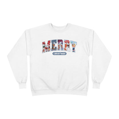 Merry Christmas Crewneck Sweatshirt — Festive Holiday Graphic Pullover