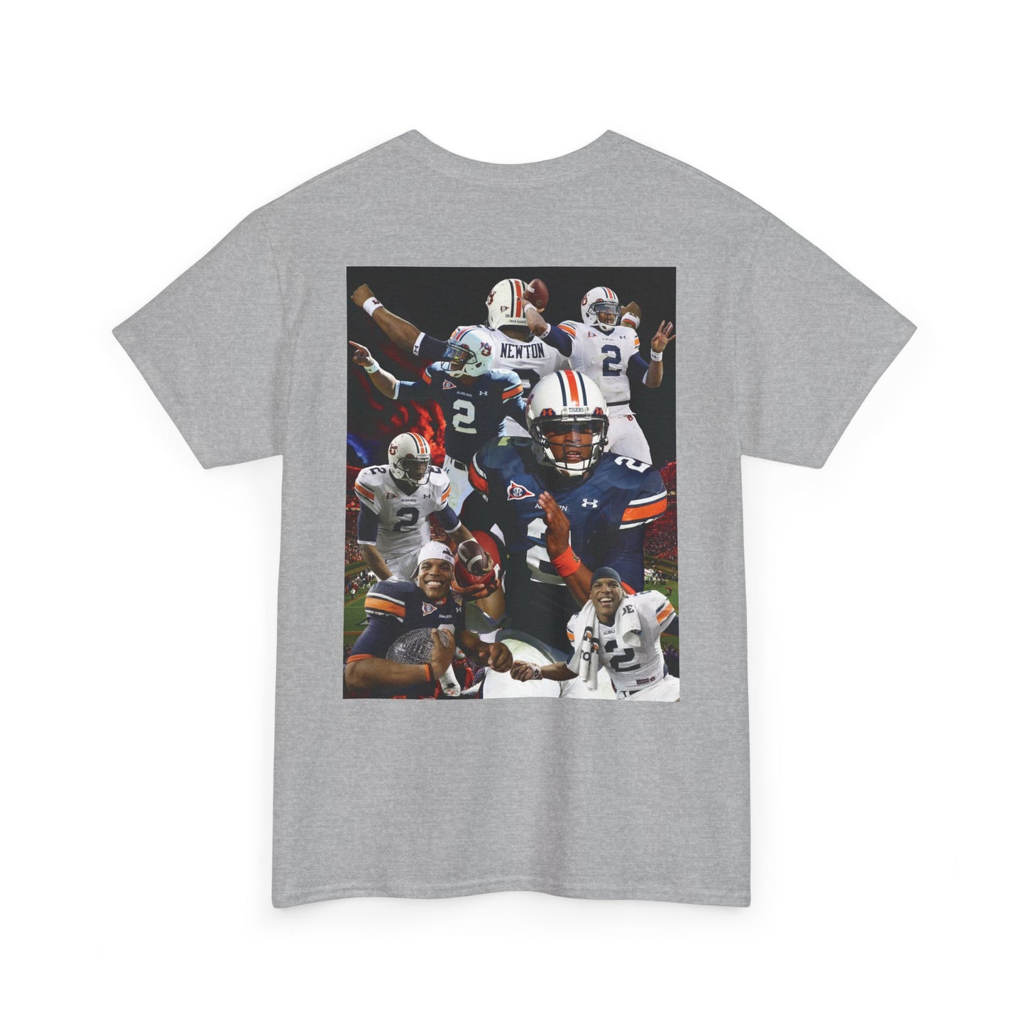Cam Newton #2 Auburn Sports Tee, Unisex Cotton T-Shirt for Game Day, Fan Apparel, Gift for Sports Lovers, Unique Graphic Tee, Casual Wear