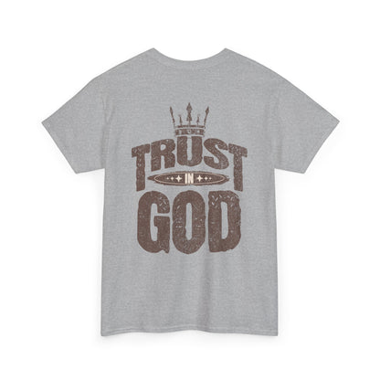 Trust in God Tee — Faith-Based Christian T-Shirt with Crown Graphic