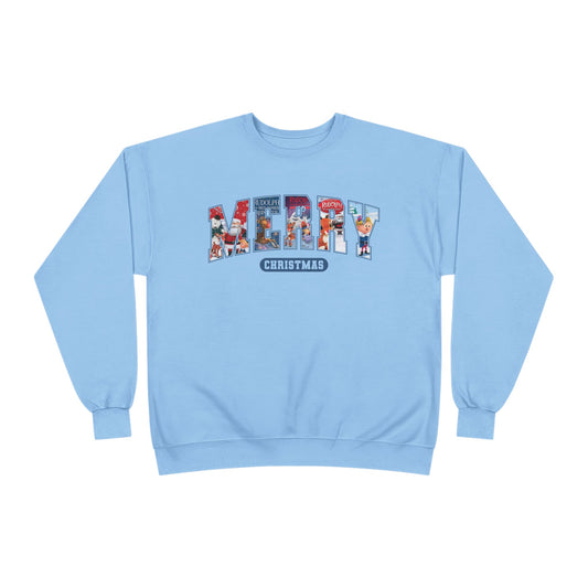 Merry Christmas Crewneck Sweatshirt — Festive Holiday Graphic Pullover
