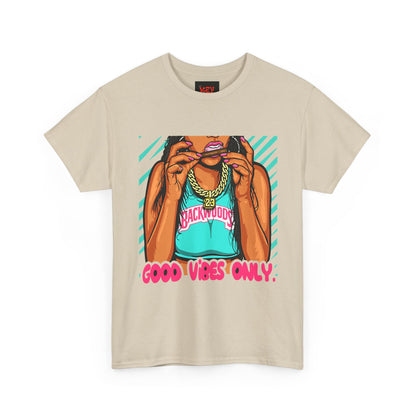 Good Vibes Only Tee — Retro Pop Art Graphic T-Shirt