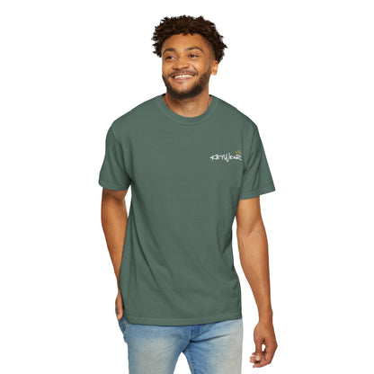 Skeleton Hand Holding Red Rose Graphic Tee