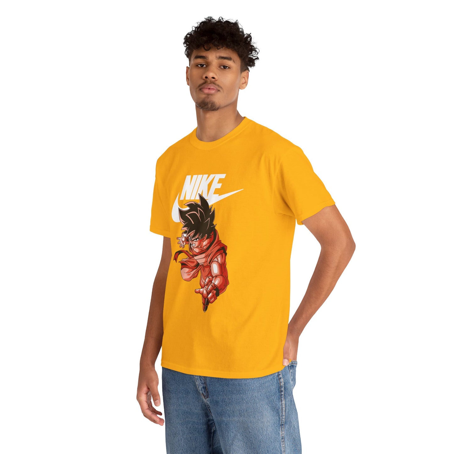 Nike x Anime Kid Graphic Tee — Retro Goku-Inspired Streetwear