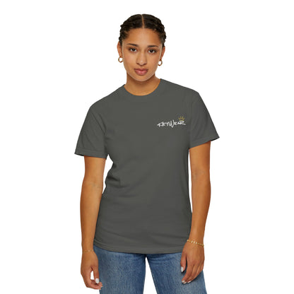 Skeleton Hand Holding Red Rose Graphic Tee