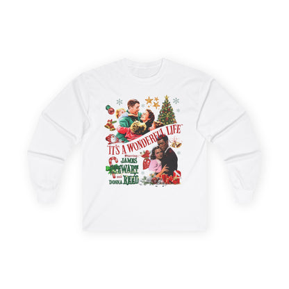 It's a Wonderful Life Holiday Long Sleeve Tee — Classic Christmas Movie Shirt