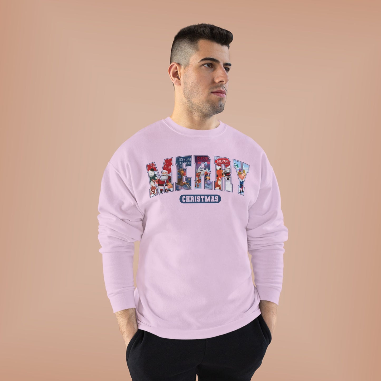 Merry Christmas Crewneck Sweatshirt — Festive Holiday Graphic Pullover