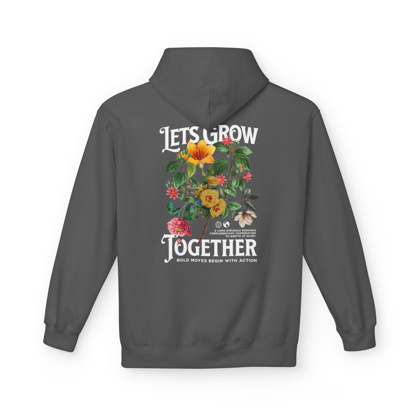 Lets Grow Together Floral Hoodie