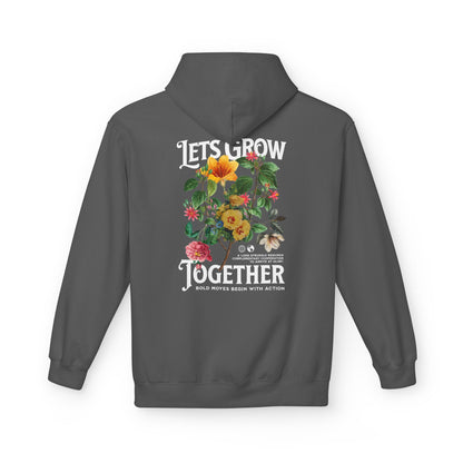 Lets Grow Together Floral Hoodie