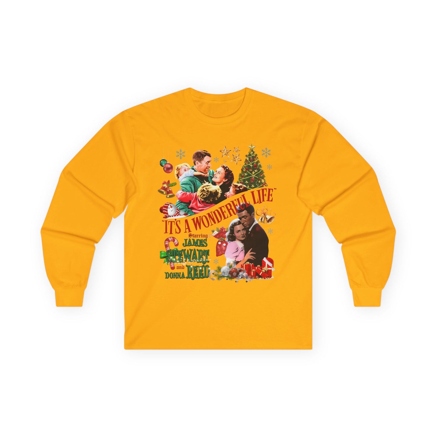 It's a Wonderful Life Holiday Long Sleeve Tee — Classic Christmas Movie Shirt