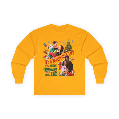 It's a Wonderful Life Holiday Long Sleeve Tee — Classic Christmas Movie Shirt