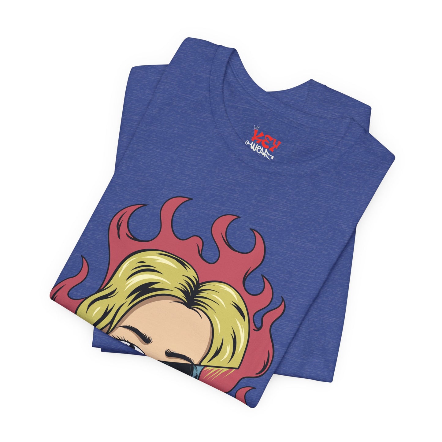Bad Girl Pop Art Tee — Retro Flaming Blonde Graphic T-Shirt