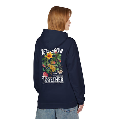 Lets Grow Together Floral Hoodie