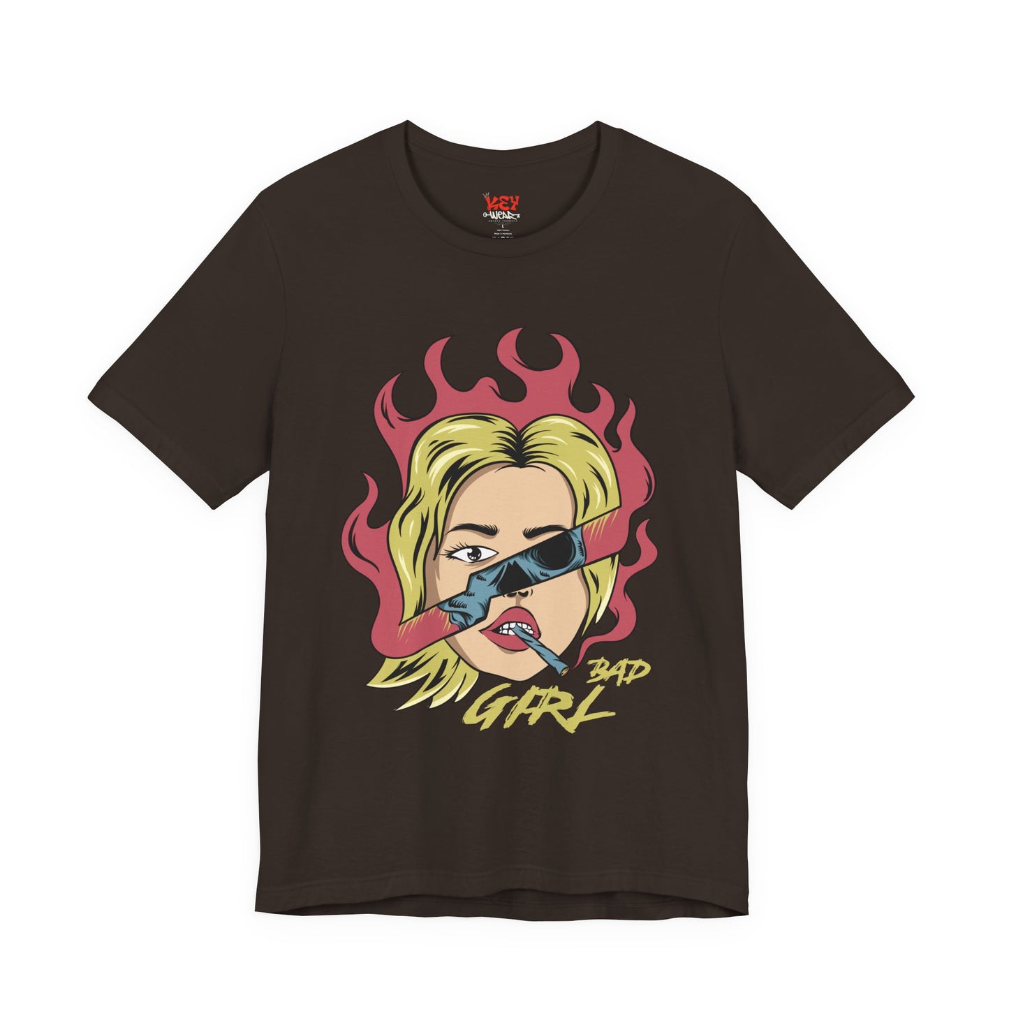 Bad Girl Pop Art Tee — Retro Flaming Blonde Graphic T-Shirt
