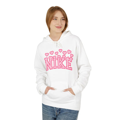 Pink Heart 'Nike' Hoodie — Cute Retro Logo Pullover