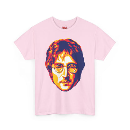 John Graphic Portrait Tee — Retro Psychedelic Face Design