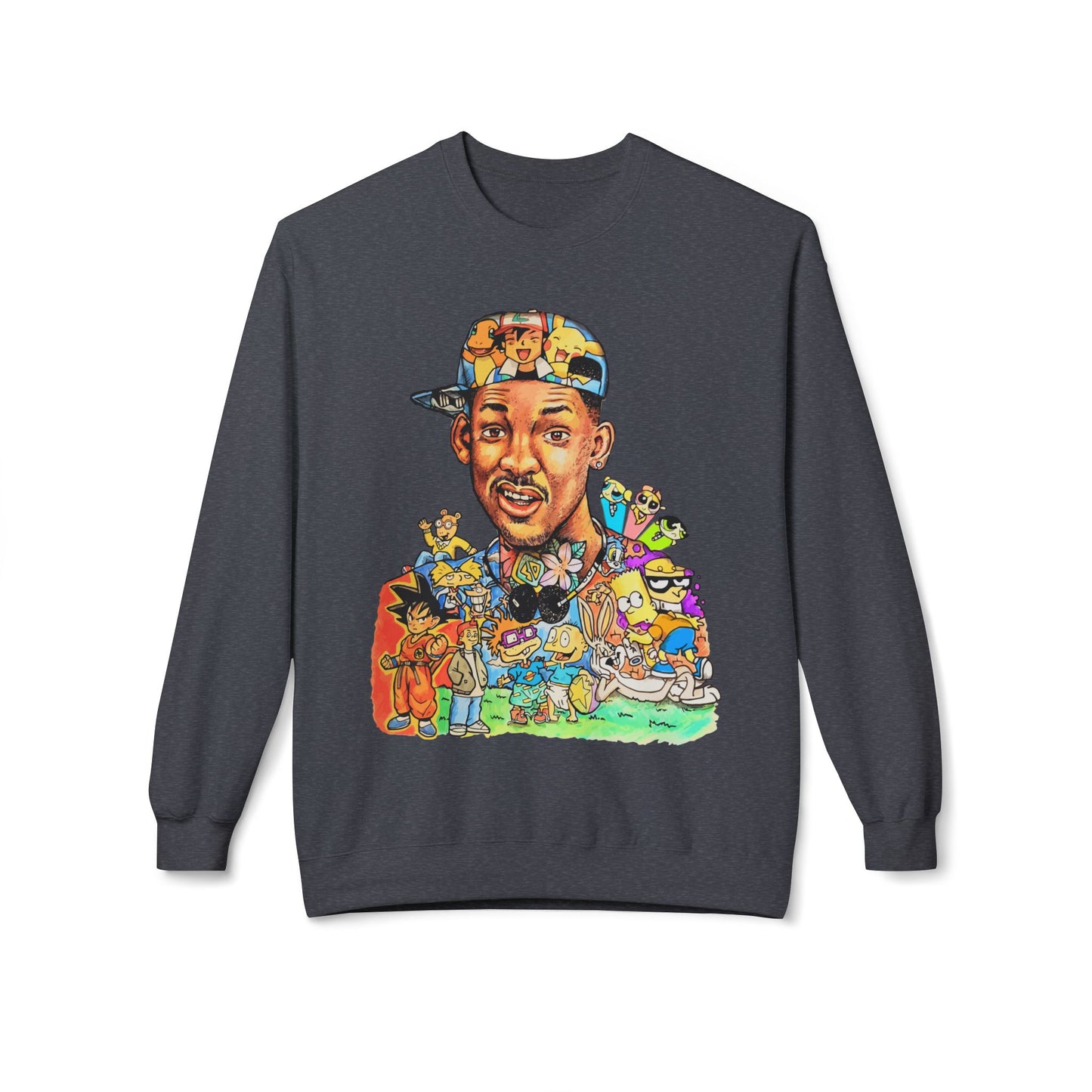 Retro ’90s Cartoon Portrait Crewneck Sweatshirt
