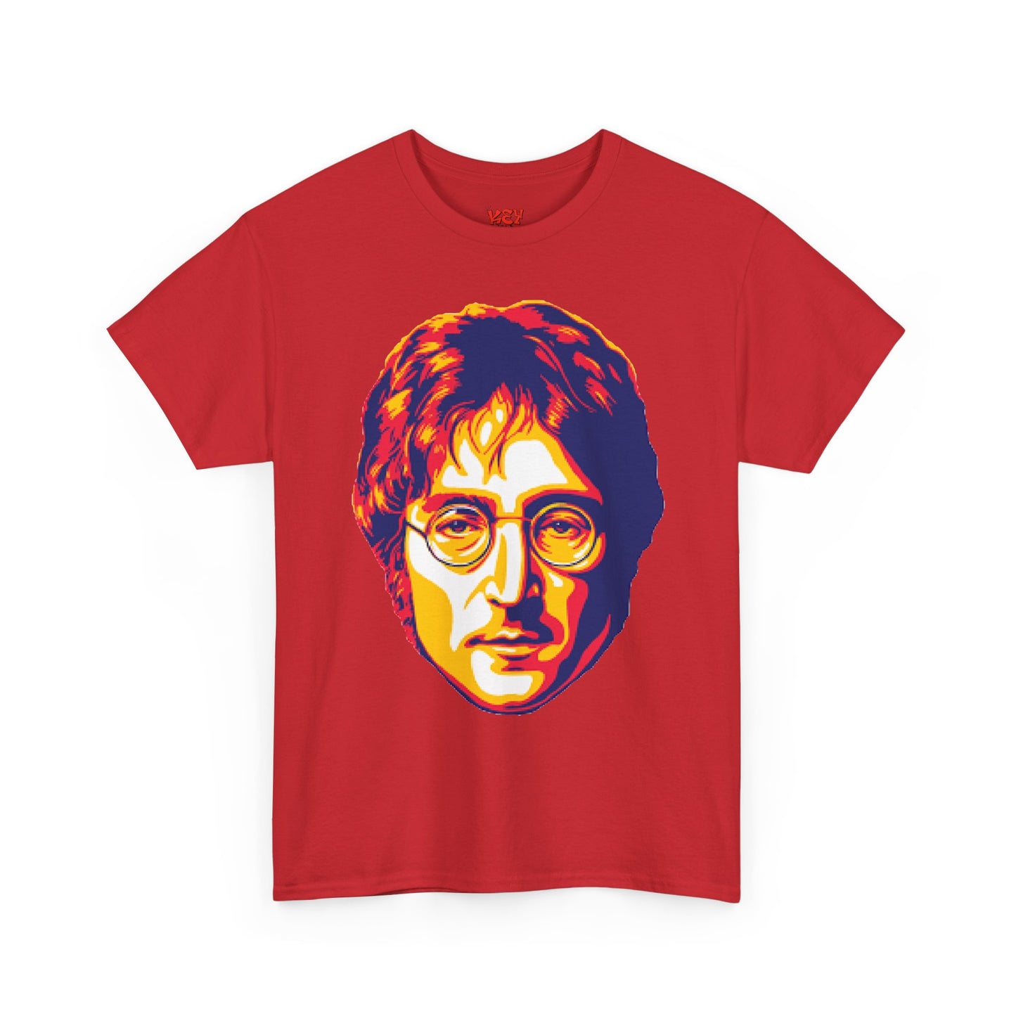 John Graphic Portrait Tee — Retro Psychedelic Face Design
