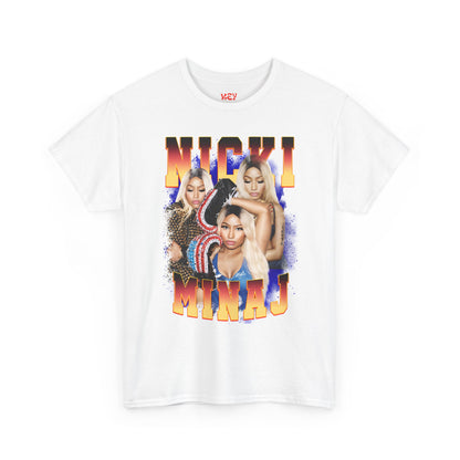 Nicki Graphic Tee — Retro Gradient Name and Portrait Collage
