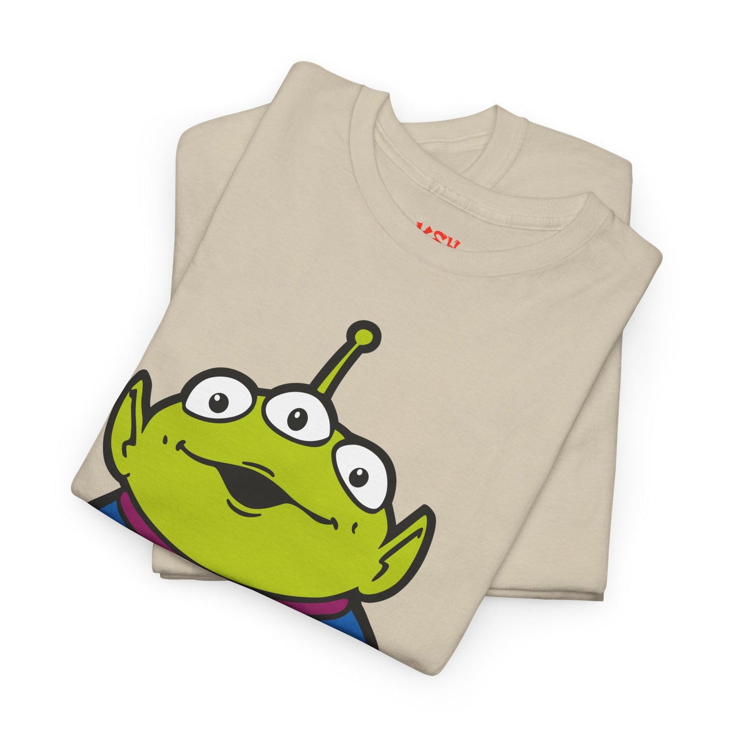 Pizza Planet Alien Graphic Tee — Retro Cartoon Pizza Logo T-Shirt