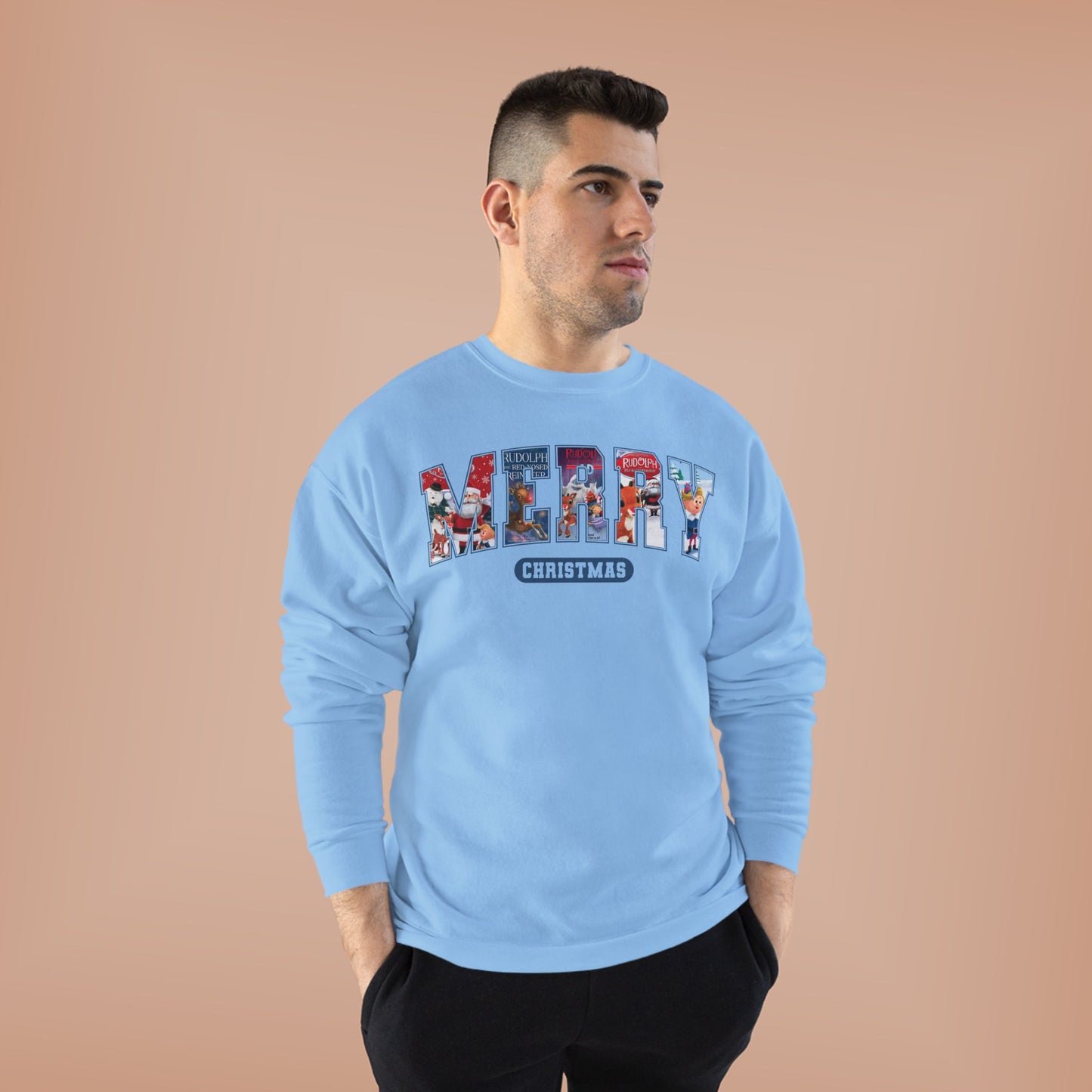 Merry Christmas Crewneck Sweatshirt — Festive Holiday Graphic Pullover