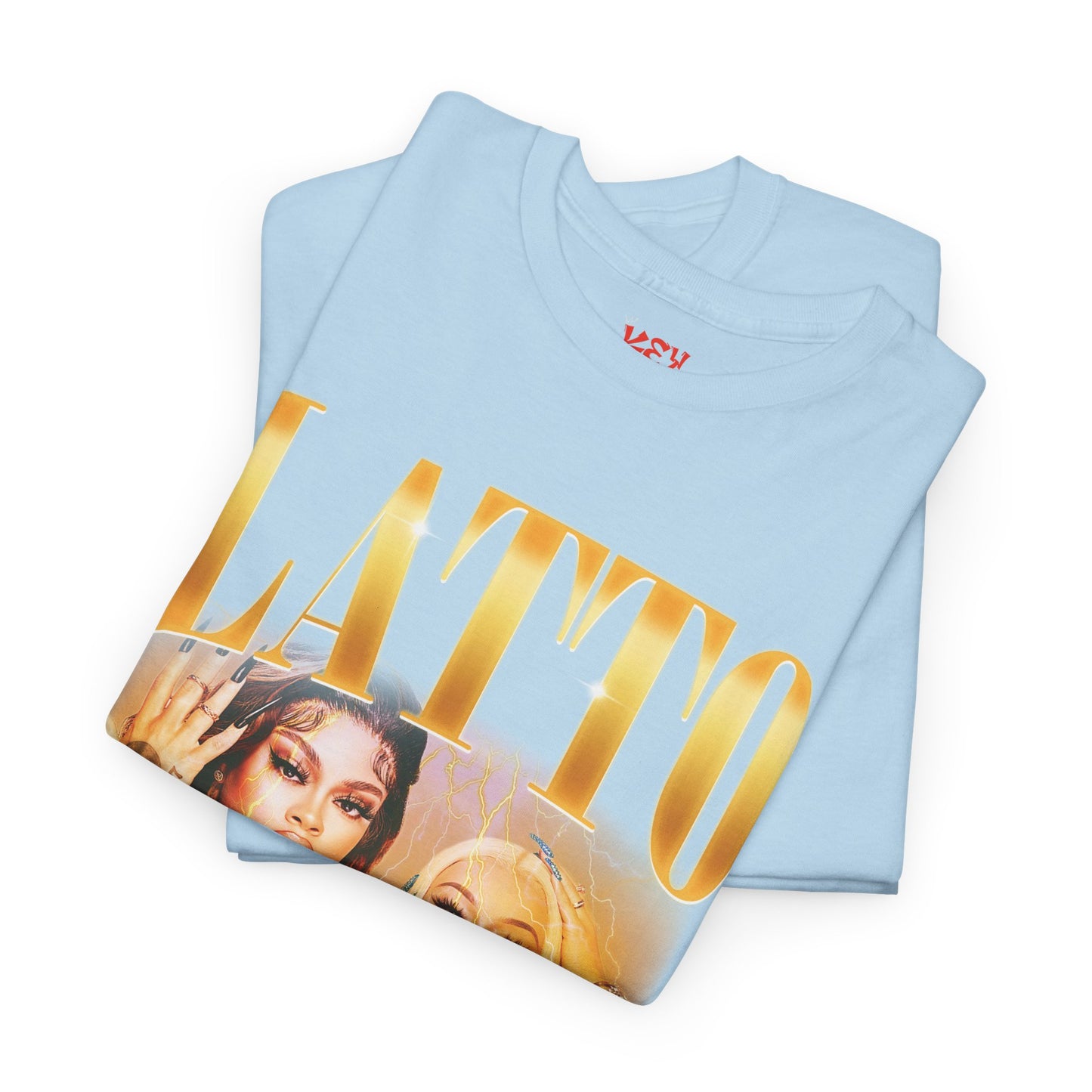 Latto Graphic Tee — 'LATTO' Gold Portrait Band T-Shirt