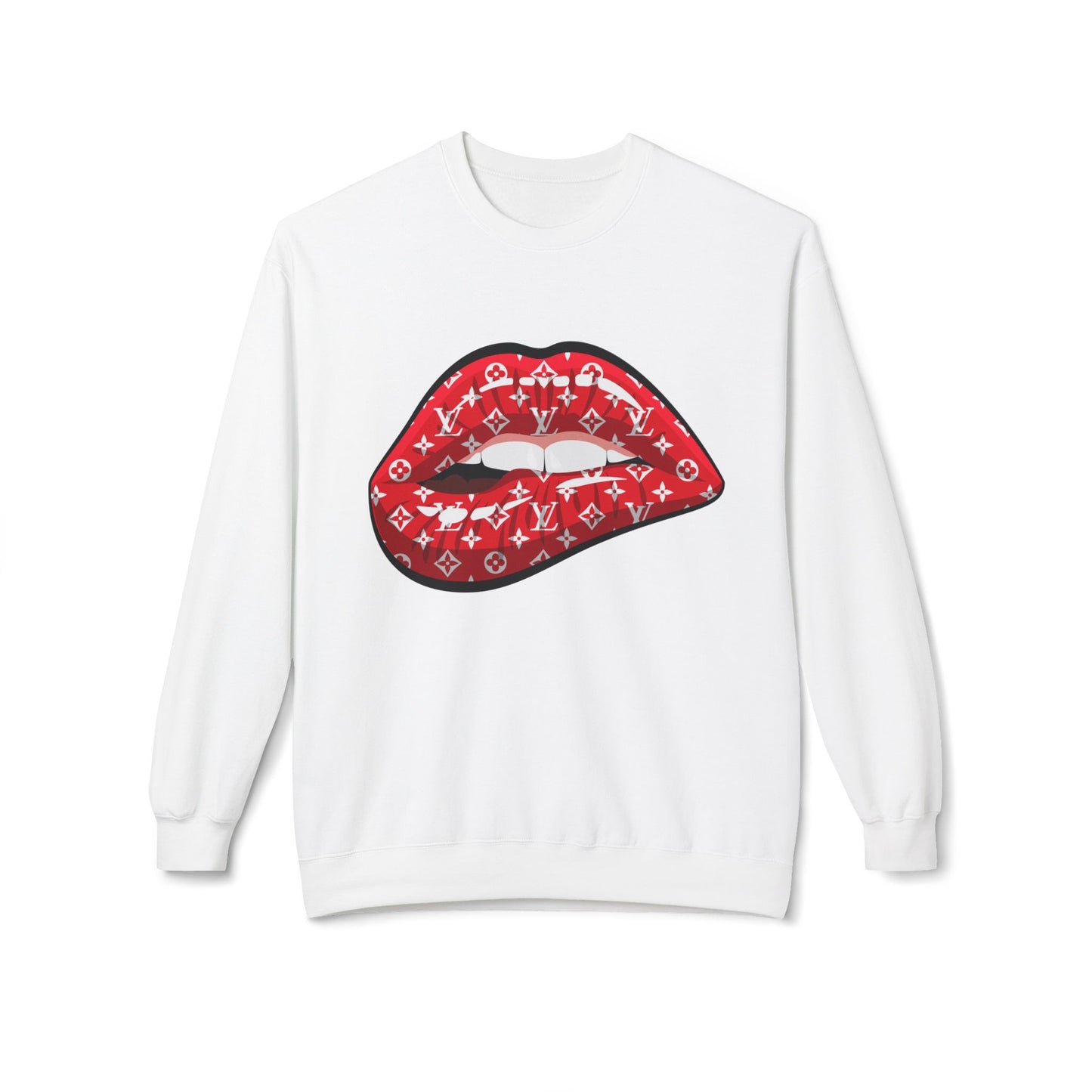 Red Monogram Lip Crewneck Sweatshirt