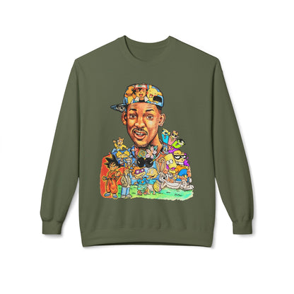 Retro ’90s Cartoon Portrait Crewneck Sweatshirt