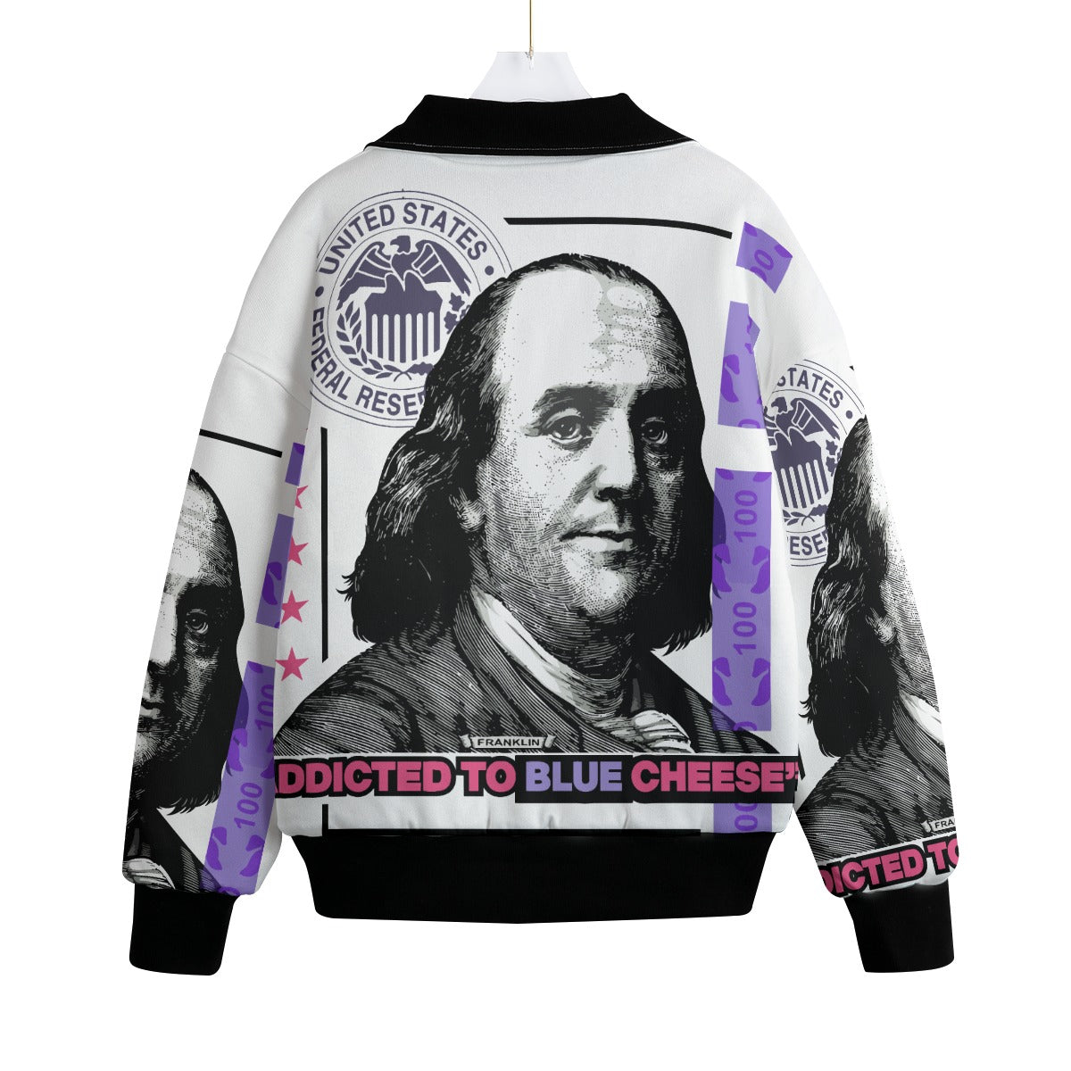 Blue Cheese Knitted Fleece Lapel Outwear