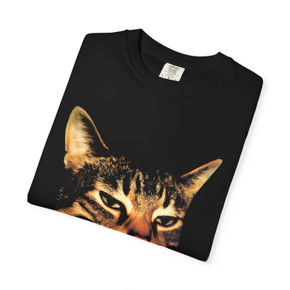 Smoking Cat T-Shirt — Retro Grunge Cat Portrait Tee