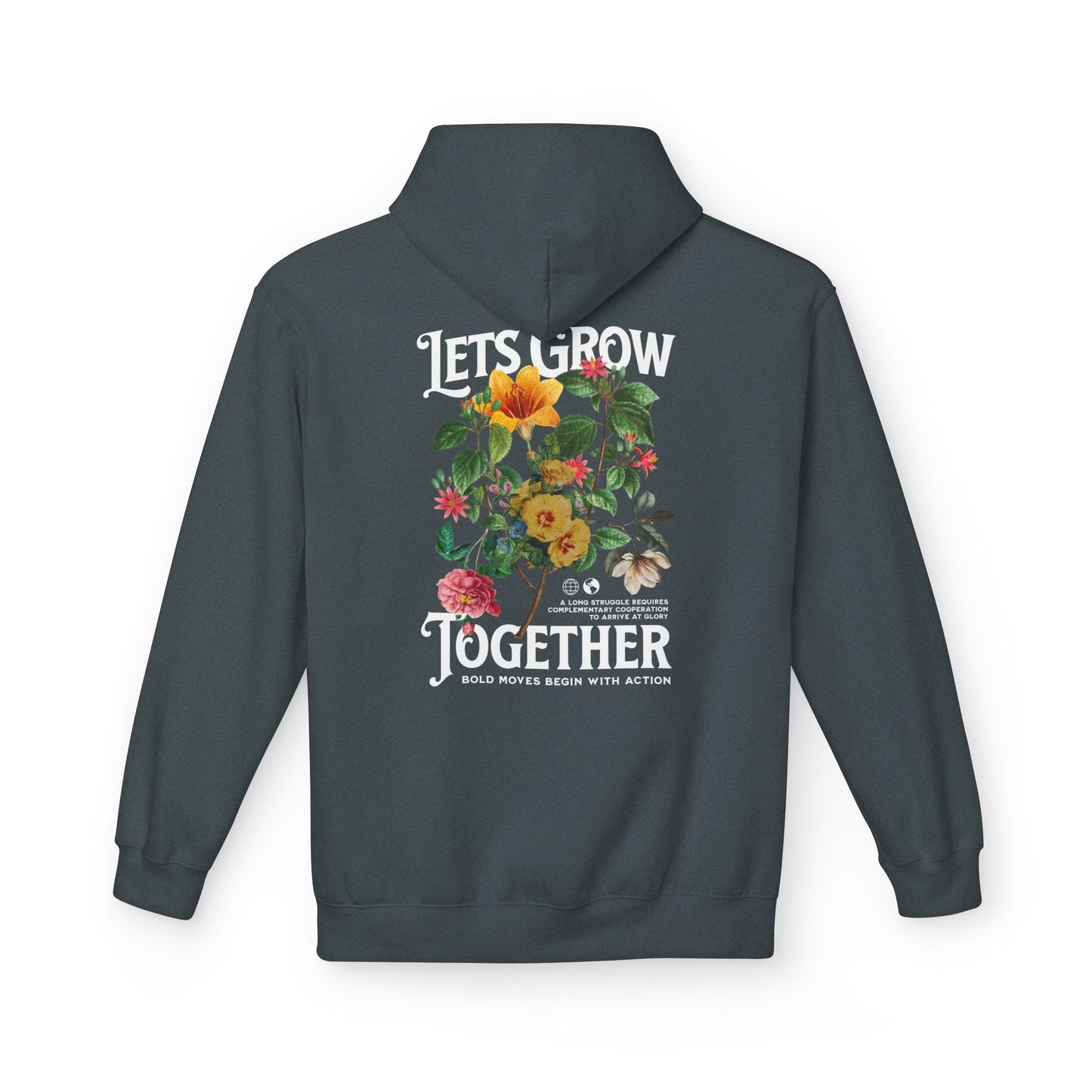 Lets Grow Together Floral Hoodie