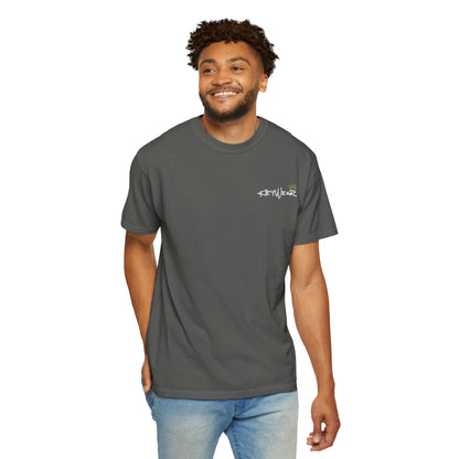 Skeleton Hand Holding Red Rose Graphic Tee