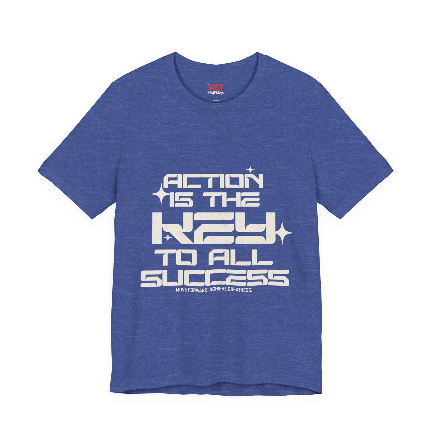 Motivational Unisex Tee: 'Action is the Key to All Success'