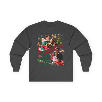 It's a Wonderful Life Holiday Long Sleeve Tee — Classic Christmas Movie Shirt