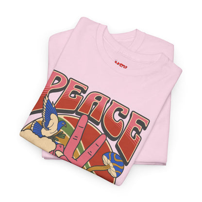 Peace Always T-Shirt – Retro 70s Hippie Peace Sign Graphic Tee