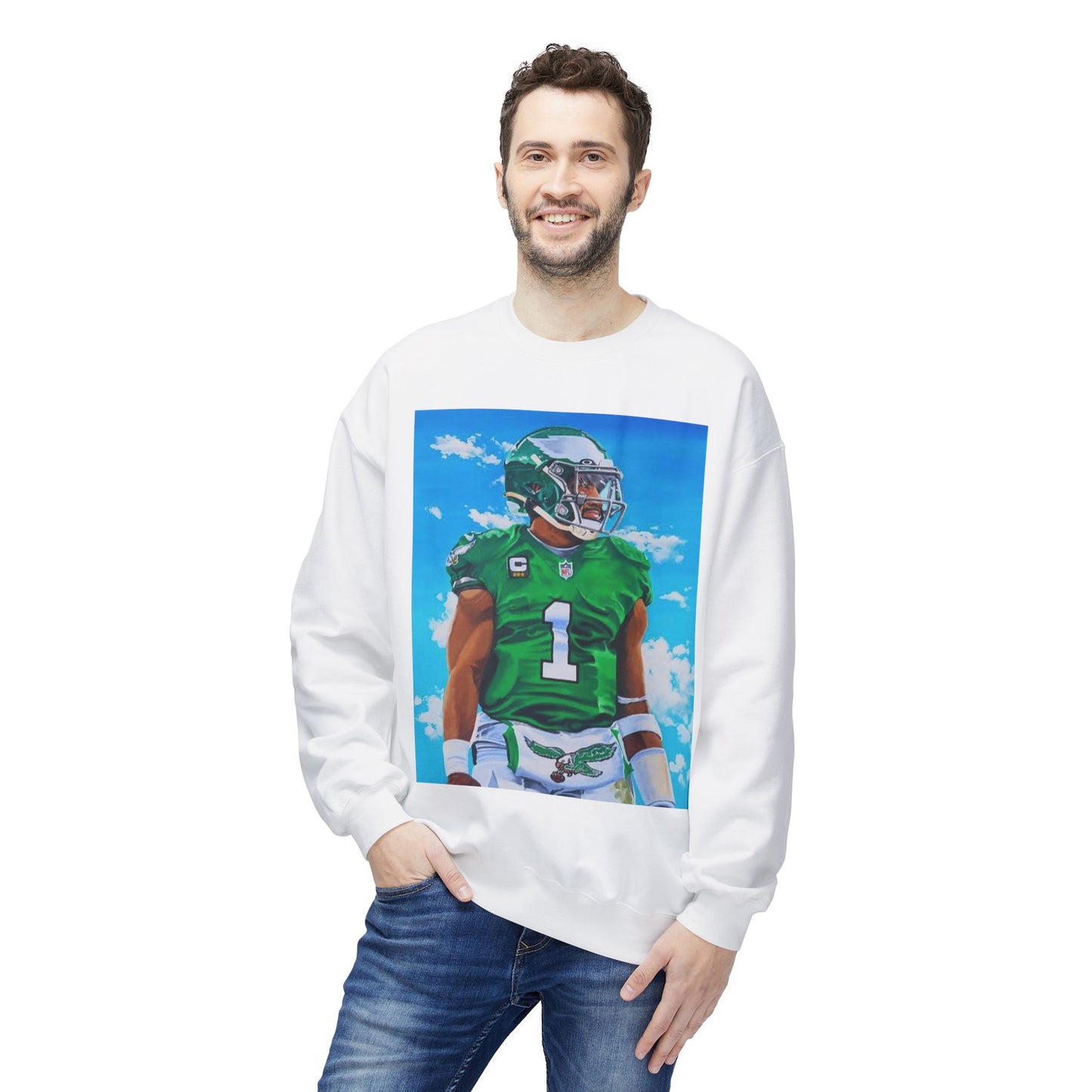 Jalen Hurts Athletic Art Fleece Crewneck Sweatshirt