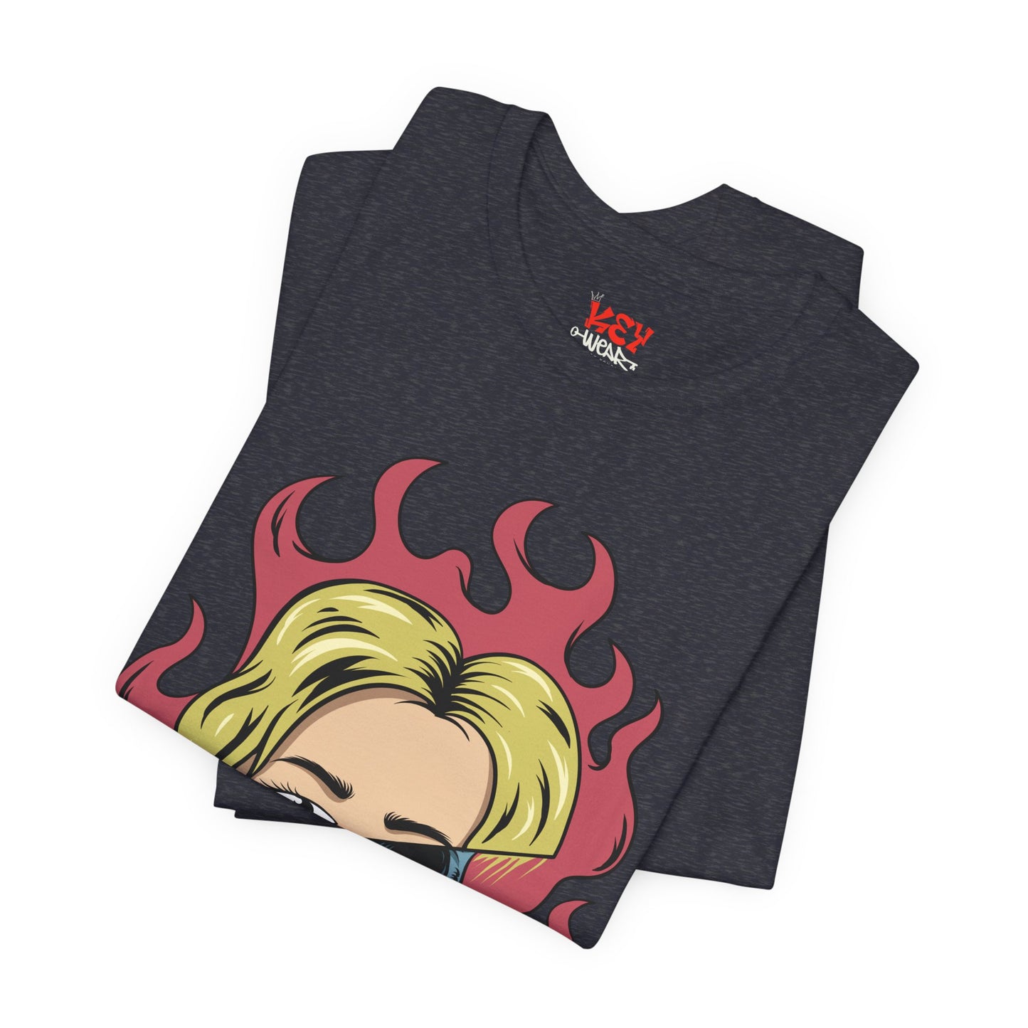 Bad Girl Pop Art Tee — Retro Flaming Blonde Graphic T-Shirt