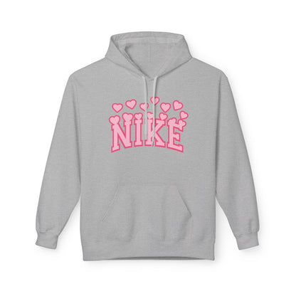 Pink Heart 'Nike' Hoodie — Cute Retro Logo Pullover