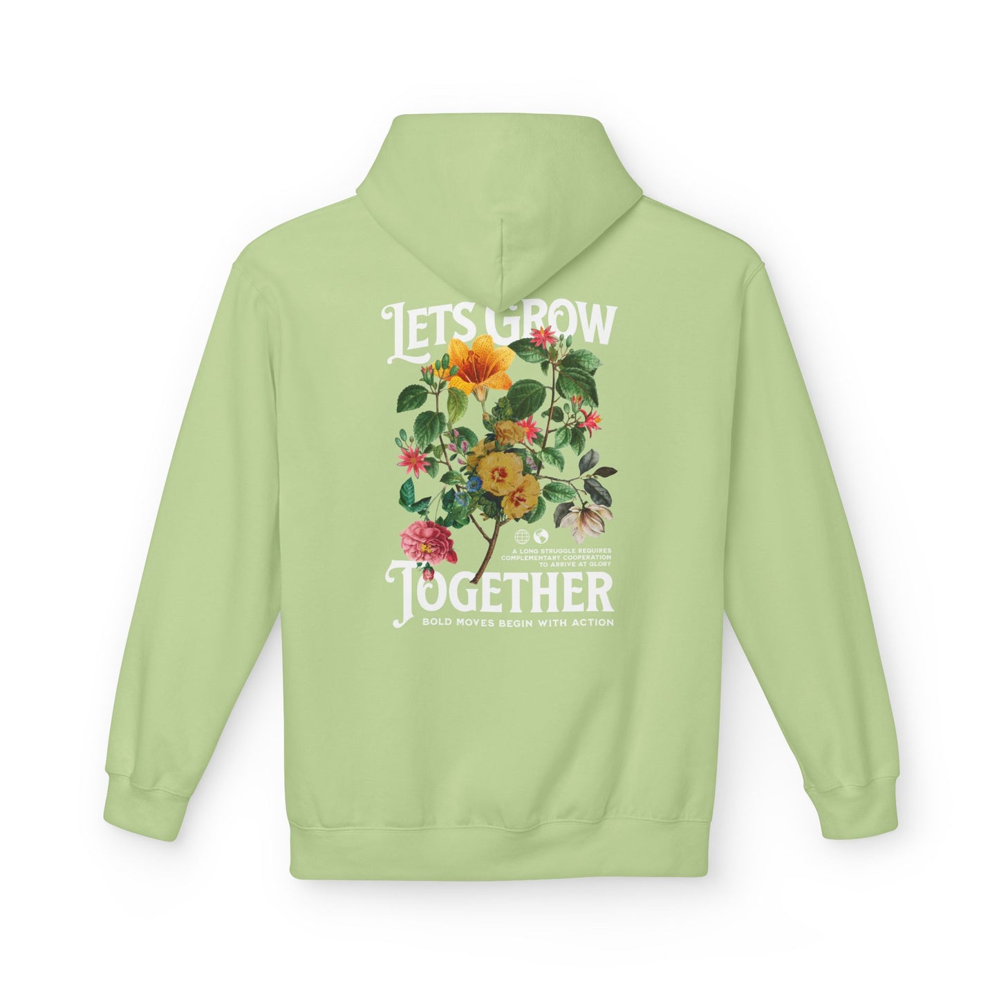 Lets Grow Together Floral Hoodie
