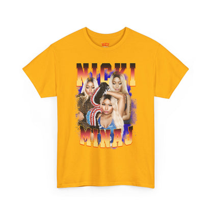 Nicki Graphic Tee — Retro Gradient Name and Portrait Collage