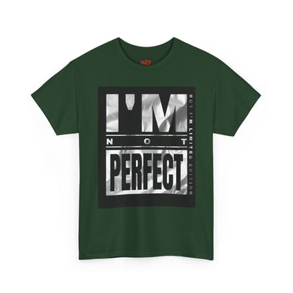 I'm Not Perfect Graphic Tee — Bold Monochrome Statement Shirt